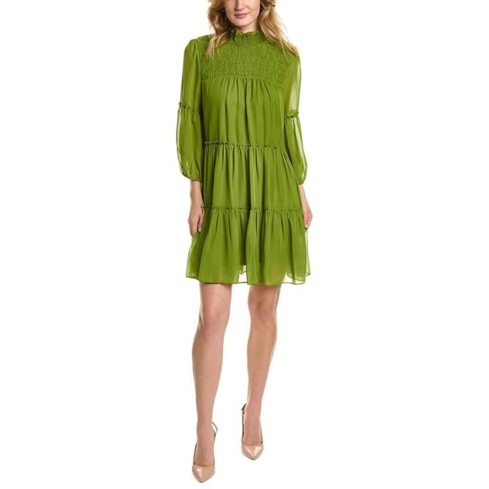 MAISON TARA Tiered Mini Dress